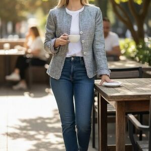 Armani Collezioni Mid-Blue High-Rise Jeans